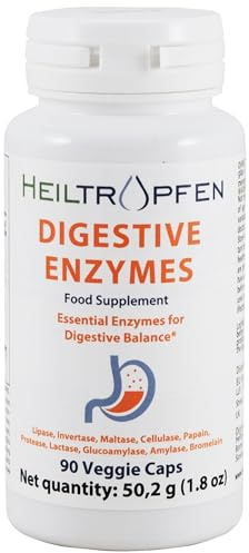 Enzimi digestivi | 90 capsule vegetali | Integratore alimentare | Heiltropfen®