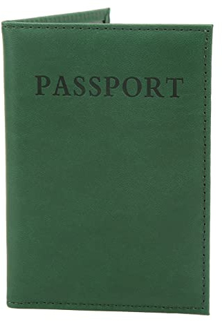 ANKROYU 4 Stück Reisepasshülle, Reise-Geldbörsen-Organizer, Reisepasshülle aus Leder, Reisepass-Aufbewahrungshülle aus weichem Leder, Reisepassetui für Reisen (Dunkelgrün)