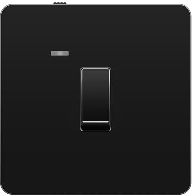 LIDER 1-Gang Light Switch, LED, Daylight Sensor, 3000K Warm White, Black