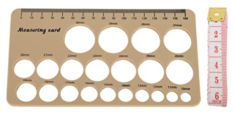 Silicone Nipple Ruler Flexible Breast Flange Measuring Tool with 1.5m Soft Tape for Nursing Mothers Comfortable Skin Friendly Material Postpartum Recovery (Brown)