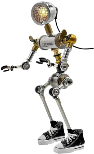 BlocteckToy Puzzle 3D en métal pour adultes, robot steampunk 3D - Lampe de table en métal - Décoration d'intérieur - Anniversaire