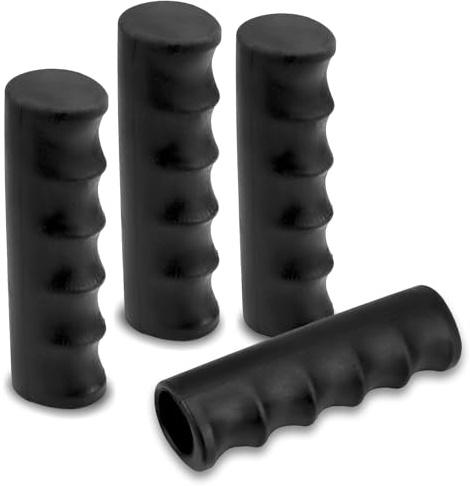 Schubkarrengriffe, Schwarz Lenkergriffe 4er Set, 30 mm Gummi Karrengriff, Ersatz Gummigriffe Rutschfeste, Schubkarre Griffe, Rutschfest Schubkarrengriffe, für Fahrrad, Rollstuhl (118 x 30 mm)