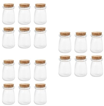 GOTTAJOY 36pcs Glass Yogurt Jars with Lids for Pudding Dessert Storage Reusable Milk Tea Containers 100ml