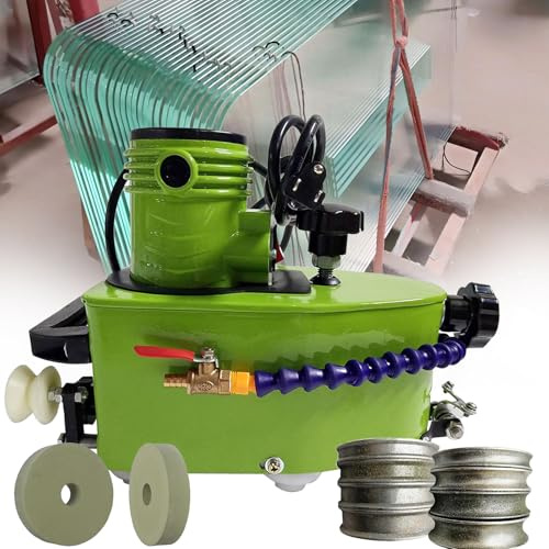 HEIHEIZI Machine électrique à meuler et à bordurer Le Verre, Petite meuleuse électrique 800W, Vitesse 8000tr/min, avec 8 meules diamantées et 2 meules polisseuses pour Carreaux en Pierre
