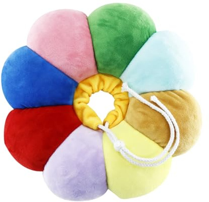 DOITOOL Collier Anti-léchage Ajustable en Coton PP, Cône de Protection Cicatrisant Taille L pour Chat, Collier de Récupération Post-opératoire Confortable, Protection Plaies Animal de Compagnie