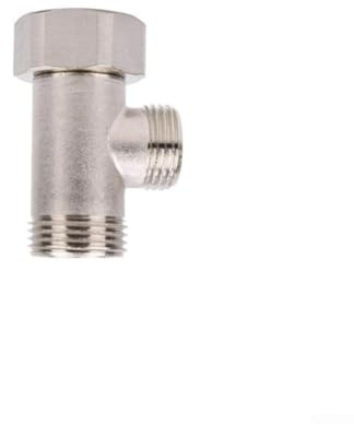 Compact Brass Bidet Tadapter 7 Over 8 3 Over 8 Half Thread All Metal 3 Way T Valve Diverter for Bathroom for Toilet Sprayer or Shower Head Leakproof Plumbing with Fitting (0.5)