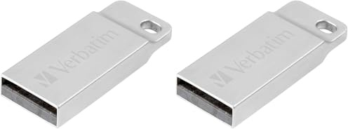 Verbatim 98750 Metal Executive Store'n' go Flash USB 2.0, 64 GB, Argento (Confezione da 2)