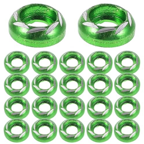 LALADEFIEE Rondelle in Lega di Alluminio M6 per Moto 50 Pezzi Rondelle Decorative per Bulloni Targa Guarnizioni Resistenti Finitura Liscia per Fissaggi Carrozzeria Moto Compatibili Vari