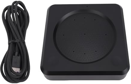 EIMSOAH Konferens-USB-mikrofon, 6 Mic Array med 10m Pickup Diameter 360 Degree Voice Pickup Brusreducering, för Videokonferenser Onlineutbildning Mötesrum Affärsresor
