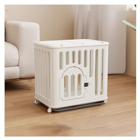 Hund kennel Hundgård for inomhusbruk Hundbur for hundvilla(Vit)