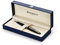 Waterman Carène Black Sea Kugelschreiber | hochglänzend Schwarz mit Clip aus 23-karätigem Gold | mittlere Schreibspitze | blaue Tinte | Geschenkbox