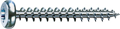 SPAX - Universalschraube, 3,0 x 17 mm, 1000 Stück, Halbrundkopf, T-STAR plus, Vollgewinde, Galvanisch blank verzinkt A2J - 0201010300175