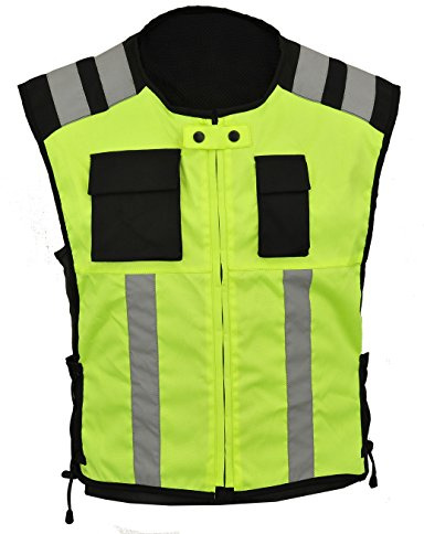GearX HI Sichtbarkeit Chaleco reflectante Moto Ciclismo Seguridad industrial Viste Emergencia Hi viz Waiscost Ajustes laterales, 3XL