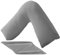 SYSN V Shaped Triangle Pillow With Cover, Orthopaedic Maternity Extra Filled With Virgin Fibre For Neck And Back Support (Grey)