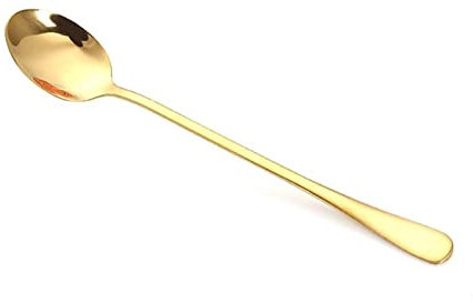 HIDIZ 1 Uds. Cuchara de café de Mango Largo, cucharillas de Acero Inoxidable, vajilla, Utensilios de Cocina for postres (Color : 02, Size : M)