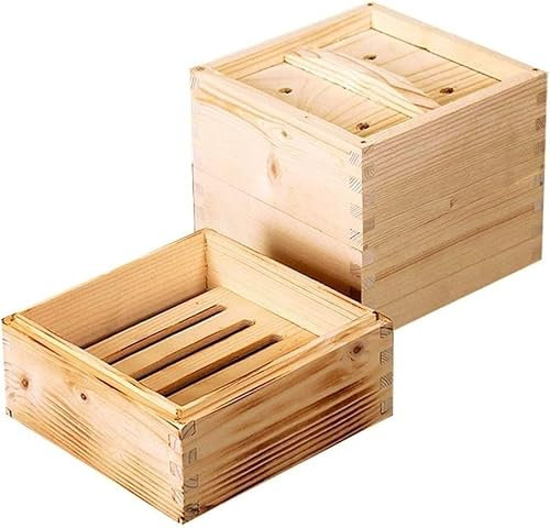 Square 6/7/8 Inch Handmade Bamboo Steamer - Classic Traditional Basket Design Healthy Cooking for Vegetables, Dim Sum Dumplings, Buns, Chicken Fish & Meat (Color : 8inch)