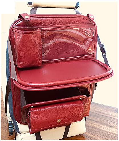 Oberschichtiger Rindsleder-Auto-Rücksitz-Organizer, Aufbewahrungstasche für Autozubehör mit Taschen, universelle Rücksitztasche für LKW-SUV, Kick-Car-Pad für Kinder (Größe: A1) (B4)