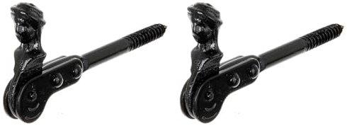 Alberts 307103 Fensterladen-Feststeller Schäferkopf | zum Einschrauben oder zum Einmauern | schwarzer Tauchlack | 126,5 mm (Packung mit 2)