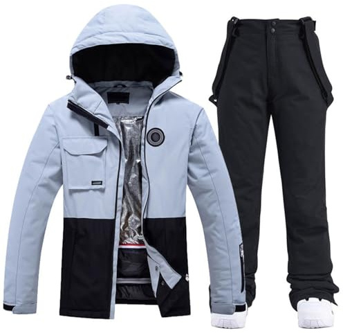 Tuta Neve Donna Tuta Sci Donna Completa Tuta Da Sci Donna Intera Tuta da neve da donna, taglia grande, taglia unica, con cappuccio, giacca da snowboard, monopezzo, sci all'aperto, antivento, impermea