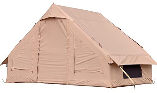 CRBUDY Aufblasbares Campingzelt, 5-8 Personen, großes Platzangebot, wasserdichtes Oxford-Tuch, einfach aufzubauendes Sofortzelt, ohne Zeltstange, Sofort-Familienzelt zum Wandern und Bergs