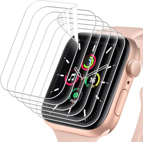 OFFCUP skyddsfolie för Apple Watch 4/5/6/SE 40 mm, 6 stycken skärmskydd