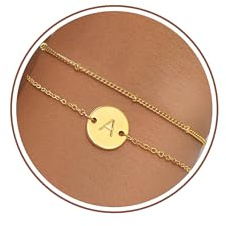 ZHESHY Gold Armband mit Buchstaben Damen Teenager Mädchen 18K Gold Vergoldete Armbänder Initialen A-Z Personalisierte Goldenes Charm Armkette Bracelet Verstellbare Goldschmuck Für Frauen Geschenke