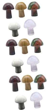 POPETPOP 15 Pièces De Pierre Décor De Plantes Trucs De Figurine Féerique Mini Décor Micro Paysage Décors De Jardin Cristal Agate Jade