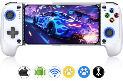 Spican Mobile Game Controller for iPhone/Android, Hall Effect Phone Controller Support Phone Case,Game Controller with RGB for Xbox,for PlayStation,Cloud/Steam Gaming, Not for Super Nintendo Games