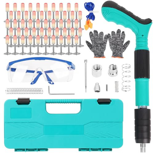 Pistola Manuale Sparachiodi con 100 pezzi chiodi 3 ingranaggi Regolabile Chiodatrice ad aria compressa Pistola a chiodi,Mini Pistola Manuale Sparachiodi in Acciaio per Cemento Armato