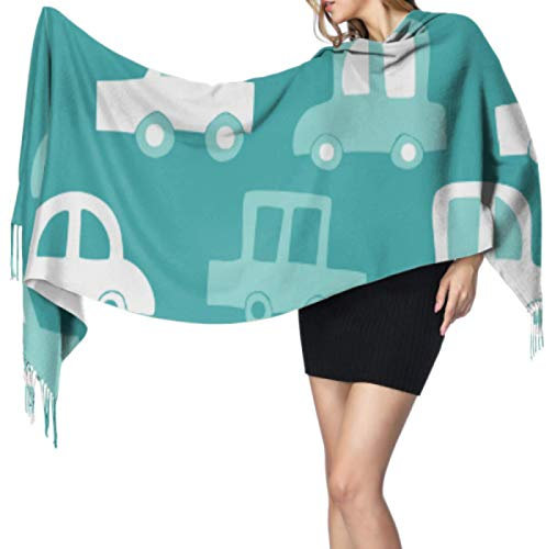 Zdlwaisw Niedlicher Kinder-Schal mit Cartoon-Motiv, für Damen, leicht, 196 x 68 cm, groß, weich, Pashmina, extra warm, Siehe Abbildung, Einheitsgröße