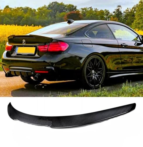 For Auto Perfectionists UK Rear Boot Spoiler Lip Wing Compatible With BMW 4 Series Coupe F32 2013-2020 M4 Style ABS Carbon Fibre