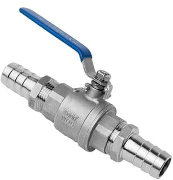 Kugelhahn-Anschlussadapter, Schlauchadapter, Kugelhahn, 6~20 mm Außendurchmesser, Schlauchtülle, 304 Edelstahl, Zwei-Wege-Ablauf-Kugelhahn-Adapter for Wassertankventil, Gas, Wasserleitung, Gasleitun