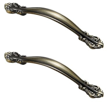 Schrankgriffe Vintage, 2 Stück Möbelgriffe Zinklegierung Schrank Griffen | Schrankgriff Galvanikfläche Farbe: Bronze Küchengriffe 64mm Lochabstand Schubladengriffe Griffe für Küchenschränke 64mm/2.5in