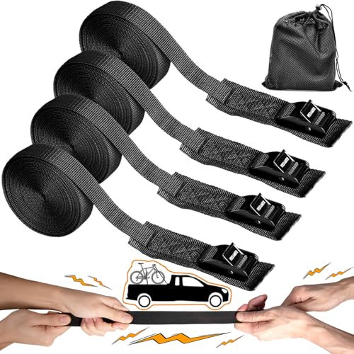 WEDAMER Kayak Tie Down Straps 1 x12Ft Cam Buckle Lashing Straps 4 Pack