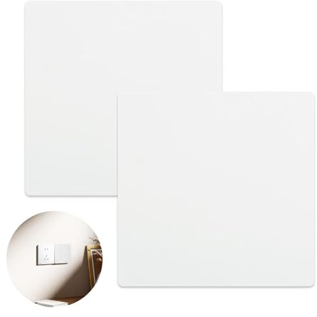 2 unidades de tapa ciega, tapa ciega, interruptor de luz, doble placa ciega, cubierta ciega blanca, empotrada, sin marco, para enchufes o interruptores no utilizados