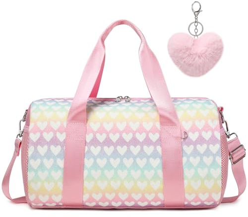 Kimwadalh Purpurina Bolsa de Deporte Niñas Infantiles Niño Pequeña Bolsos de Viaje Bolsa de Danza Ballet Niña Bolsa de Gimnasia para Niños