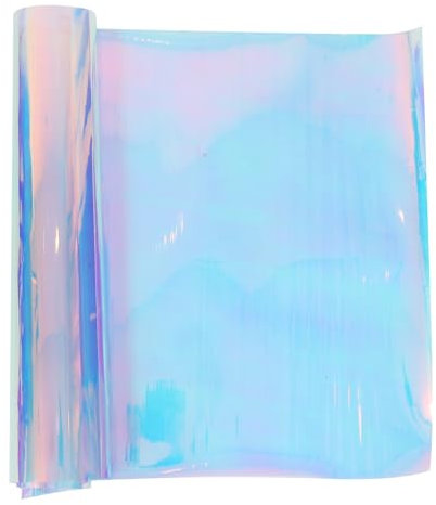 TEHAUX Regenbogen-filmstoff Transparent Schillernder Stoff Für DIY-kleidungstaschen Farbiges Handarbeitsmaterial PVC Folie Regenbogen Regenbogen Stoff PVC