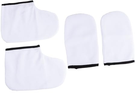 NIYANGLE 4stücke Paraffinwachs-handschuhe Fuß und Hand-spa-überzüge für Paraffinbäder und Heißwachstherapie Verstellbarer Riemenverschluss zur Linderung von Arthritisschmerzen für Hand