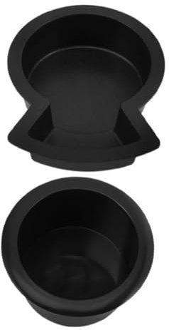 TOPBATHY Insert de Porte-gobelet Noir en Plastique 2 Pièces pour Véhicule