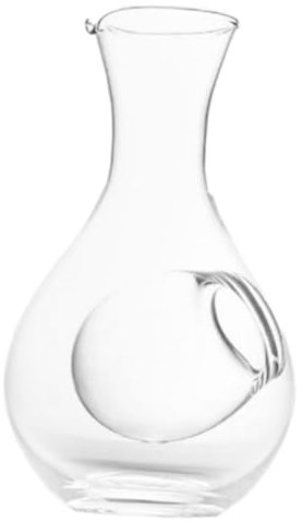 CIYODO Decantador De Vino De Cristal Transparente 360 Ml Hendidura Para Hielo Licorera Exhibición Estable Para Bar y Hogar