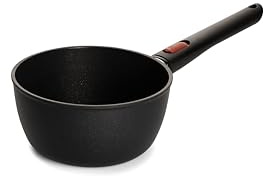 Woll Eco Lite QXR Stieltopf - Induktiv - Ø 18 cm, 9 cm hoch, 1.6 Liter, mit abnehmbarem Stiel - Geeignet für alle Herdarten, PFAS-frei,100% recyceltes Aluminium, backofenfest, schwarz