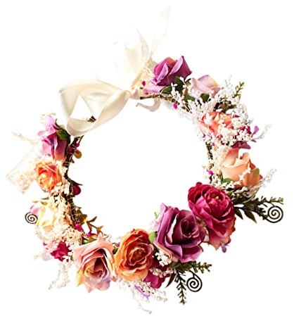 Healvian 1 St Brudkrans Huvudbonad Blomsterkrans för Bröllop Fotografering och Festligheter Elegant Håraccessoar för Kvinnor och Flickor