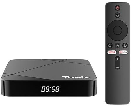 TV Box, Tanix TX5 Android 14.0 Smart Box EMMC S905Y5 Quad-Core Arm a 64 Bit Corter-A53 CPU 4K Output BT5.0 2,4 GHz/5GHz WiFi 100m LAN Enternet,4gb+32gb