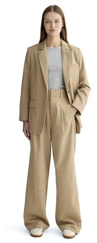 Everlane The Draper Pleated Pant in Buttersmooth (Short) - Ash Brown Size 4
