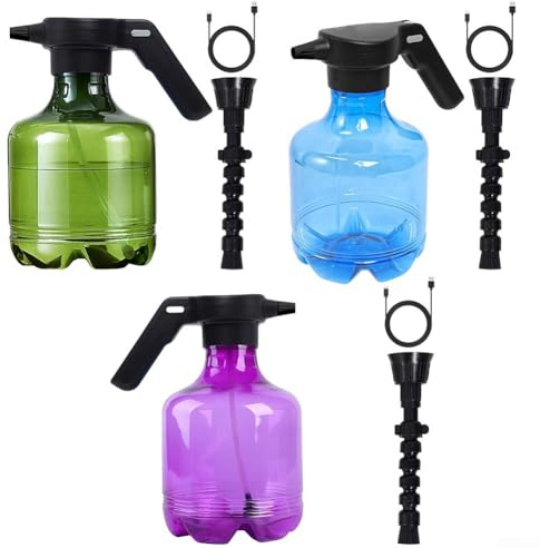 Regadera eléctrica de 8 galones con carga USB para una jardinería eficaz y cómoda (morado)