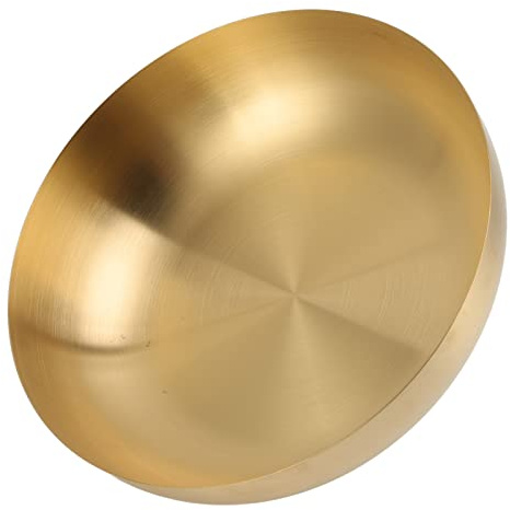 Asixxsix Ensaladera Duradera de Acero Inoxidable para Hornear Ensaladas y Uso Diario, Ensaladera de Acero Inoxidable 304 para Cocina Casera, Dorada