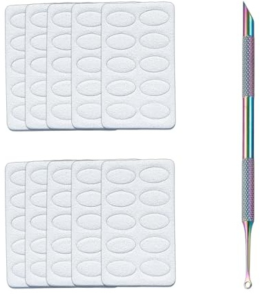 Professionnel Poussoir À Cuticules, dissolvant à double extrémité ， 10 tablettes de polissage de sable,outils pour enlever et tailler les cuticules,pour Pédicure, Manucure