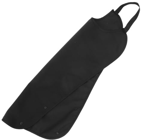 TOPBATHY Bavoir à Suspendre au Cou Imperméable Noir Adulte en Polyester Lavable avec Récupérateur de Miettes lors des Repas pour Personnes Âgées et Handicapées