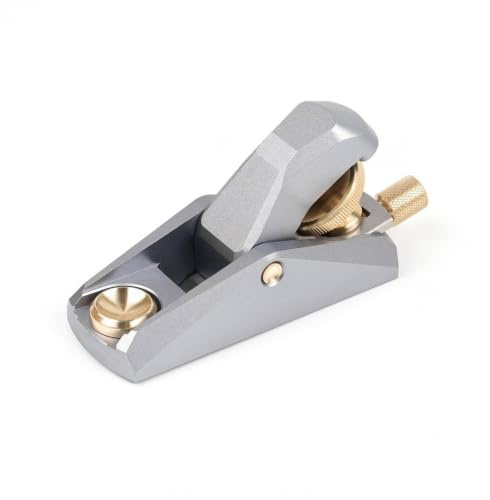 Qectial Mini Low Angle Plane Hand Plane Block Plane Plane Carpenter Planer with Lightweight CNC Aluminum and Brass Hardware for, 92 34 52mm, Mini Model - Low Angle Aluminum Plane Silver