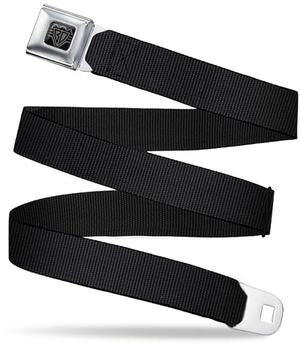 Buckle-Down Unisex Adult Starburst Black Regular Seatbelt Belt, 1.5 Wide
